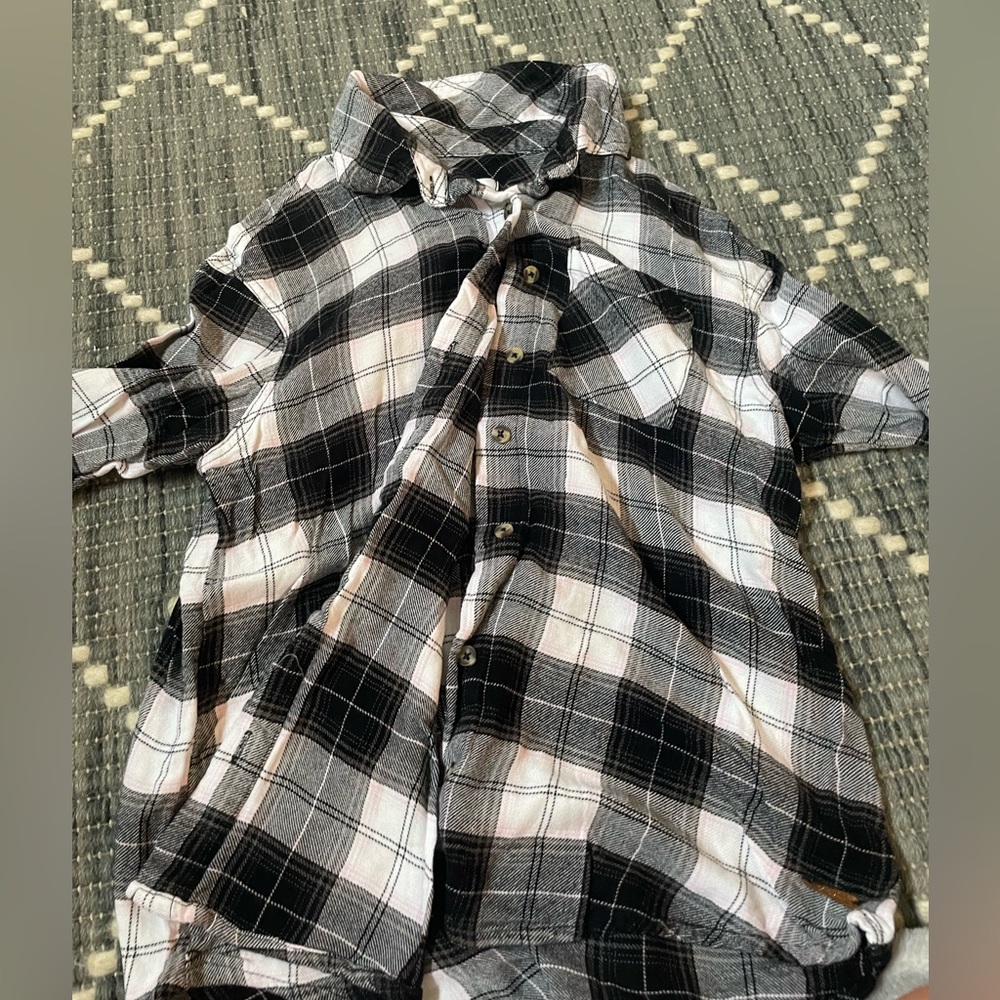 Black and white plaid shirt